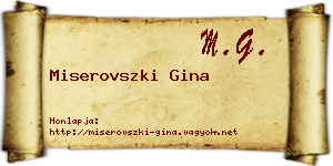 Miserovszki Gina névjegykártya